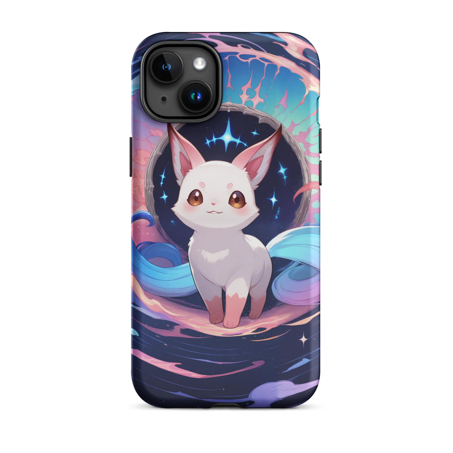 Coque iPhone® chat fantastique - iPhone 15 Plus - Double Couche Rigide - SoulCase