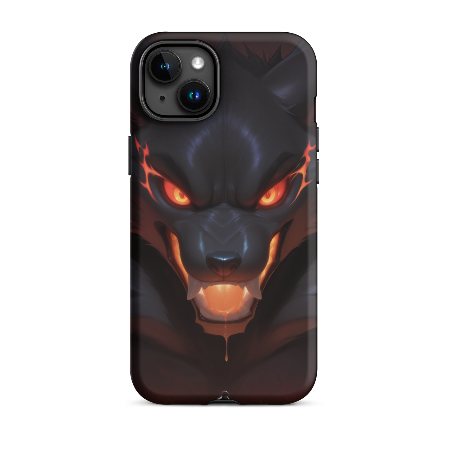Coque iPhone® cerbère de feu - iPhone 15 Plus - Double Couche Rigide - SoulCase