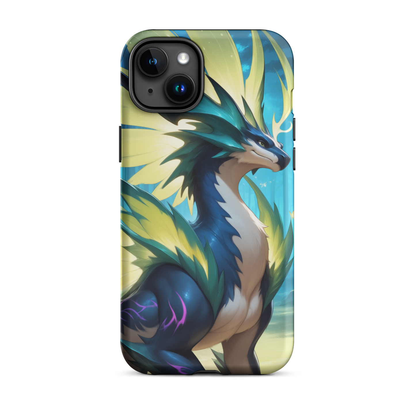 Coque iPhone® Dragon Sylvestre - iPhone 15 Plus - Double Couche Rigide - SoulCase