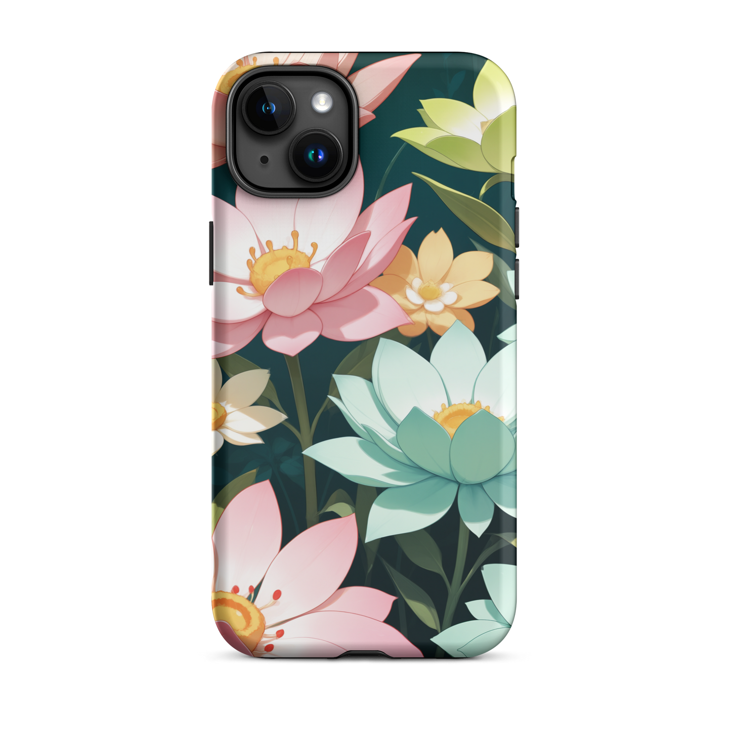 Coque iPhone® Jardin Fleuri - iPhone 15 Plus - Double Couche Rigide - SoulCase
