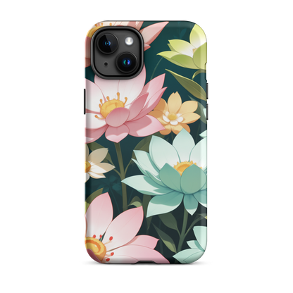 Coque iPhone® Jardin Fleuri - iPhone 15 Plus - Double Couche Rigide - SoulCase
