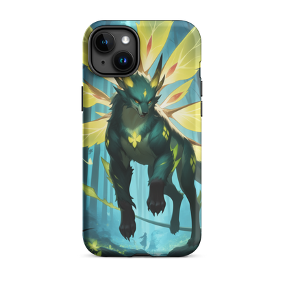 Coque iPhone® Jaguar Papillonnant - iPhone 15 Plus - Double Couche Rigide - SoulCase