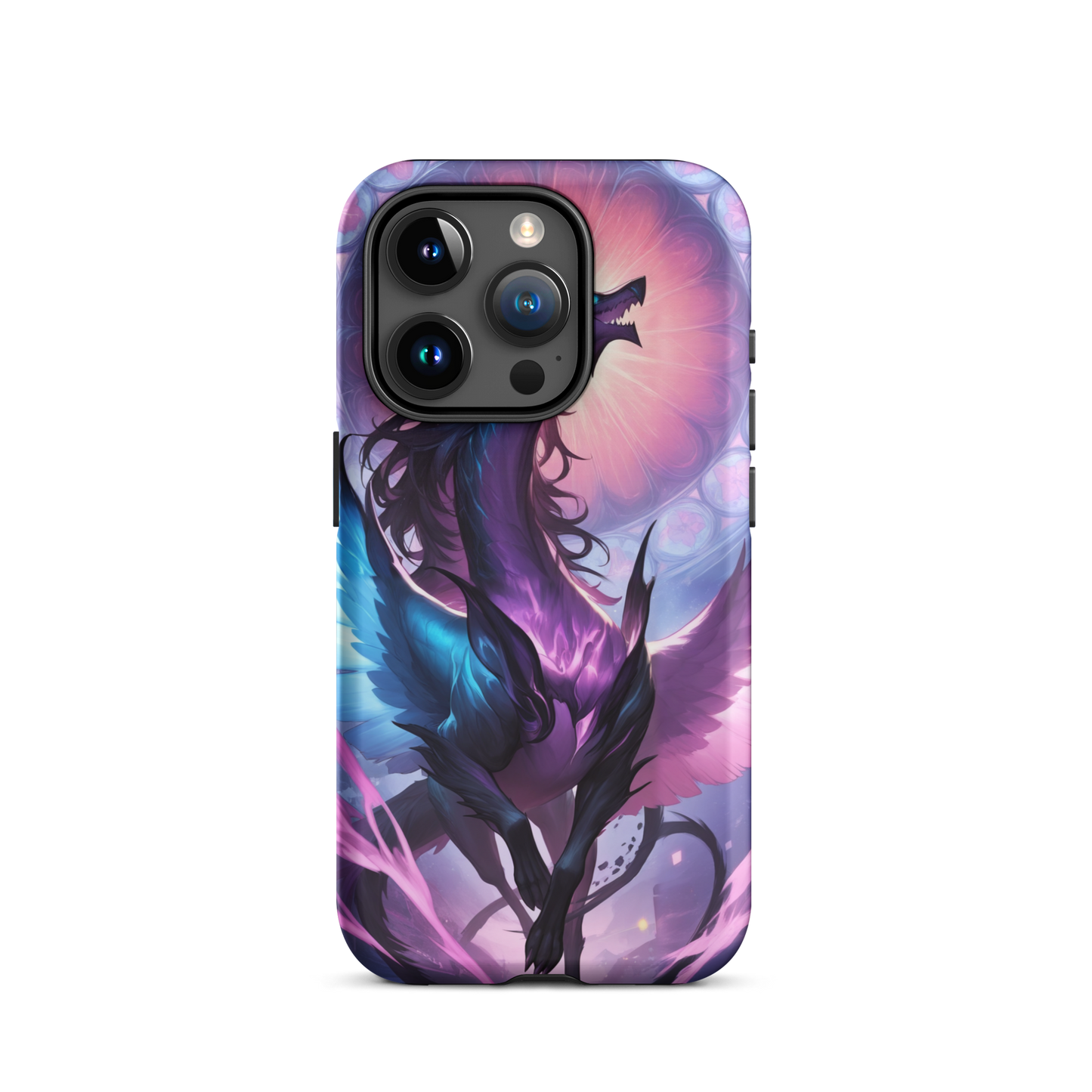Coque iPhone® dragon ténébreux - iPhone 15 Pro - Double Couche Rigide - SoulCase
