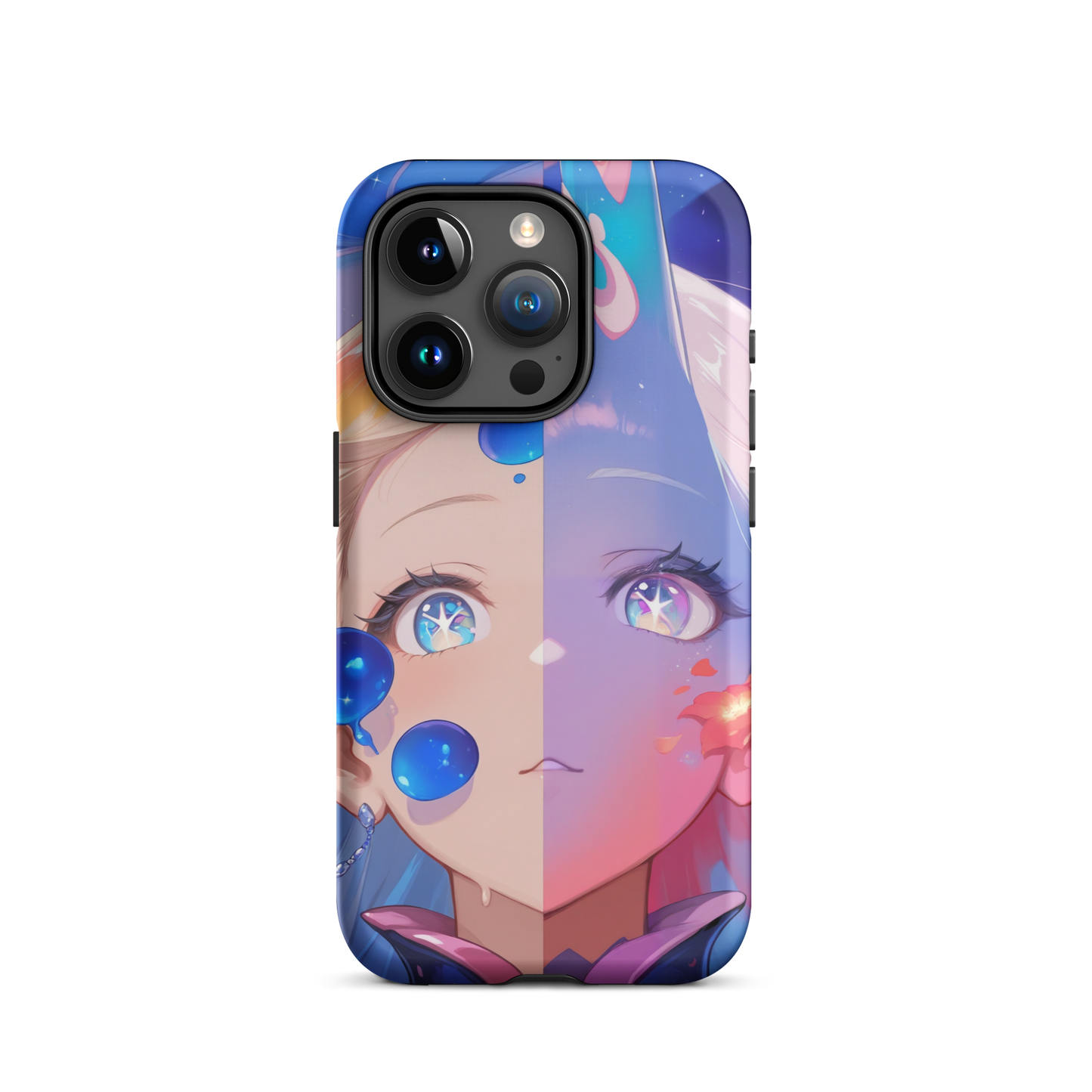 Coque iPhone® fille aqua - iPhone 15 Pro - Double Couche Rigide - SoulCase