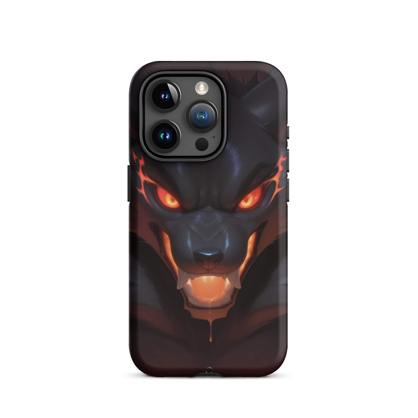 Coque iPhone® cerbère de feu - iPhone 15 Pro - Double Couche Rigide - SoulCase