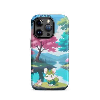Coque d’iPhone® Adorable Tranquillité - iPhone 15 Pro - Double Couche Rigide - SoulCase