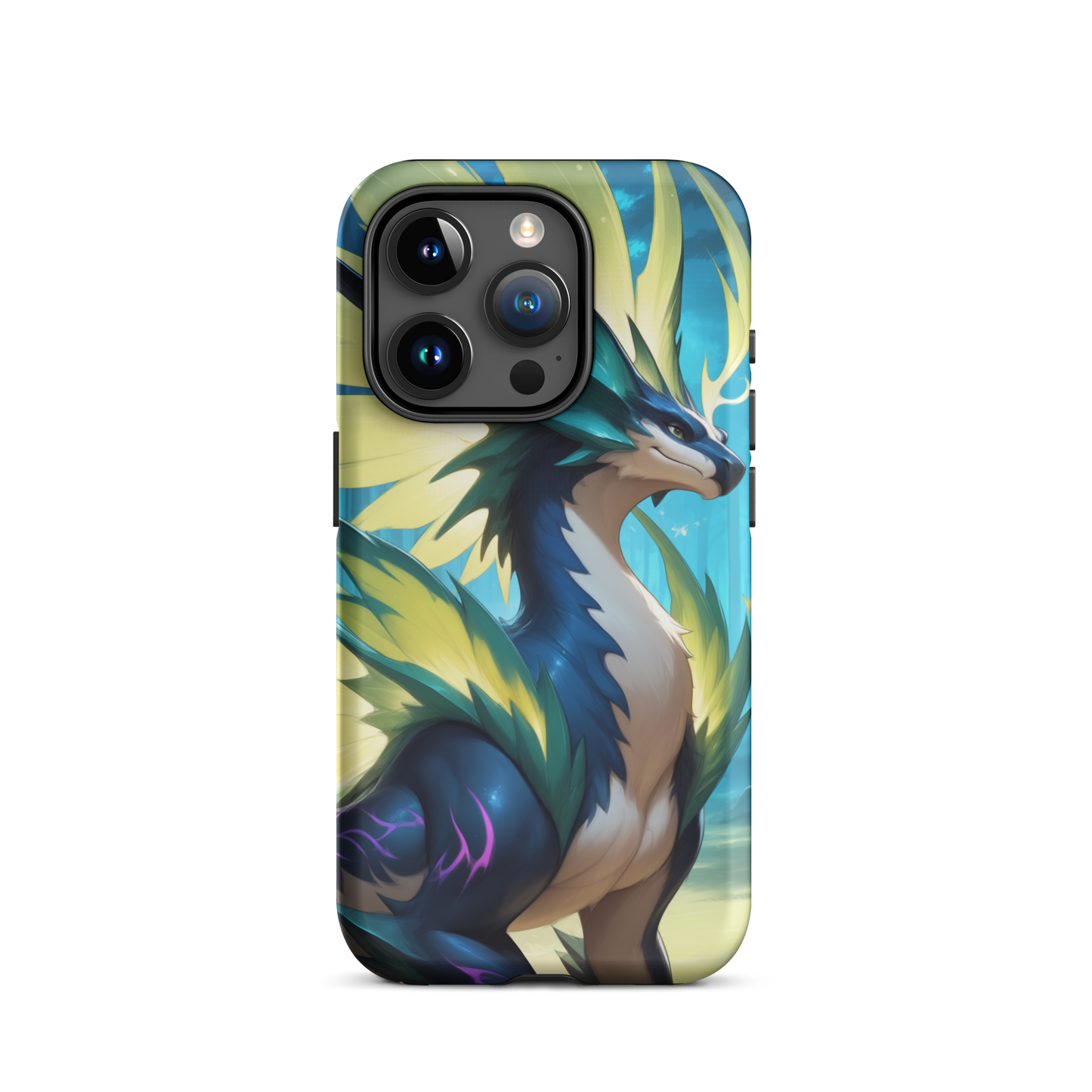 Coque iPhone® Dragon Sylvestre - iPhone 15 Pro - Double Couche Rigide - SoulCase