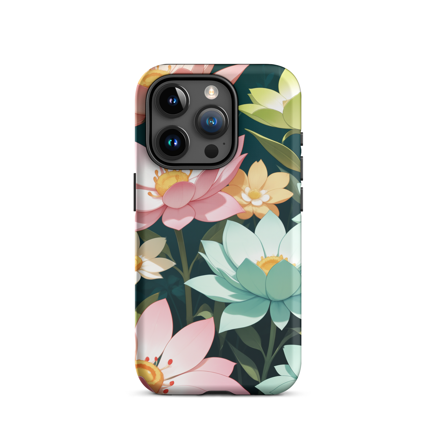 Coque iPhone® Jardin Fleuri - iPhone 15 Pro - Double Couche Rigide - SoulCase