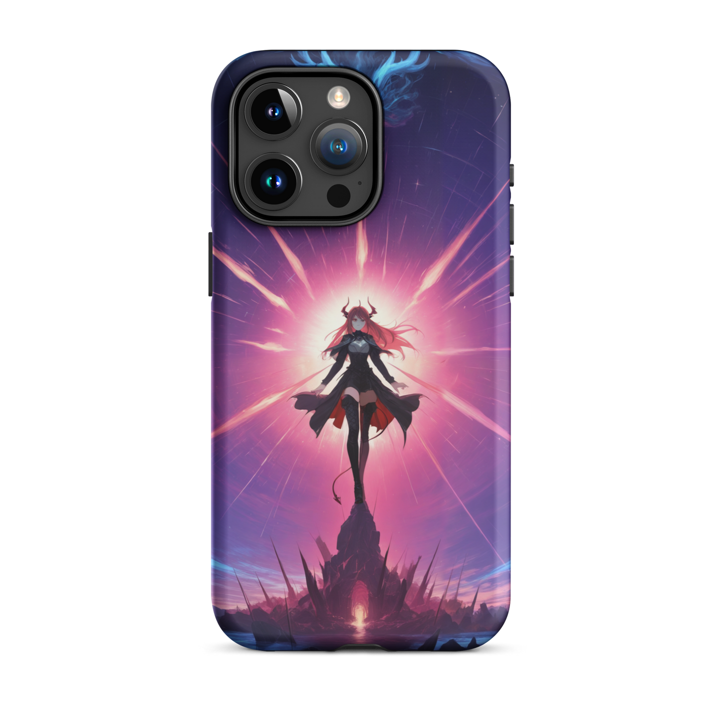 Coque iPhone® princesse ténébreuse - iPhone 15 Pro Max - Double Couche Rigide - SoulCase