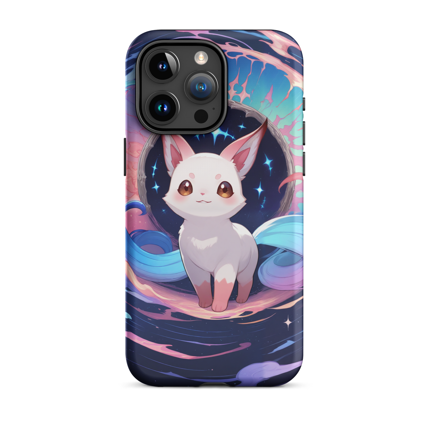 Coque iPhone® chat fantastique - iPhone 15 Pro Max - Double Couche Rigide - SoulCase