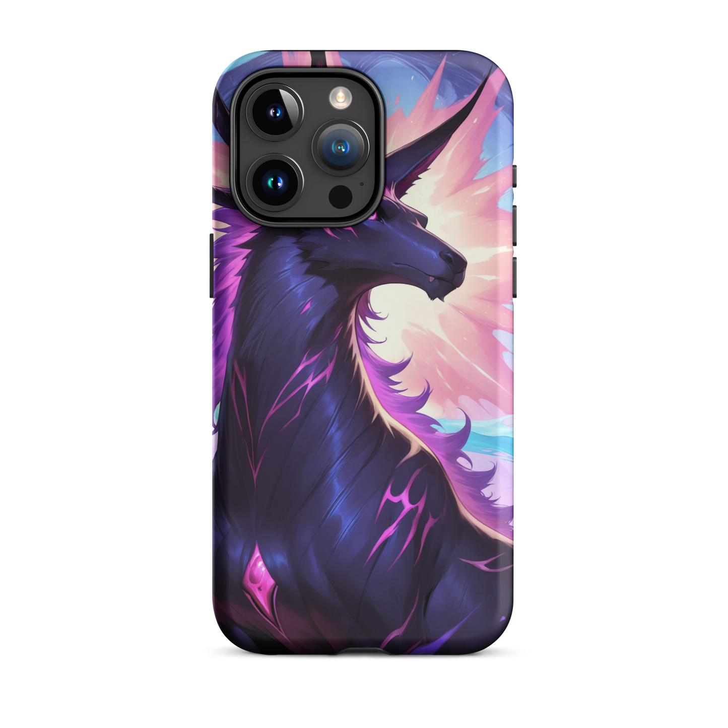 Coque iPhone® cheval ténébreux - iPhone 15 Pro Max - Double Couche Rigide - SoulCase
