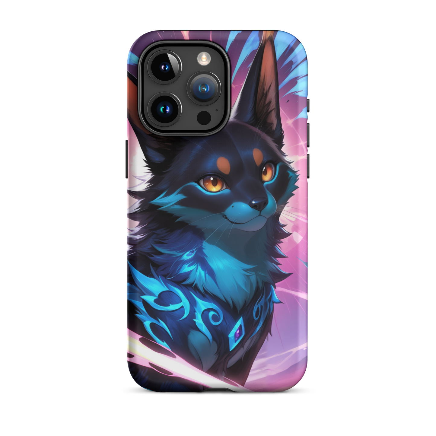 Coque iPhone® chat ténébreux - iPhone 15 Pro Max - Double Couche Rigide - SoulCase