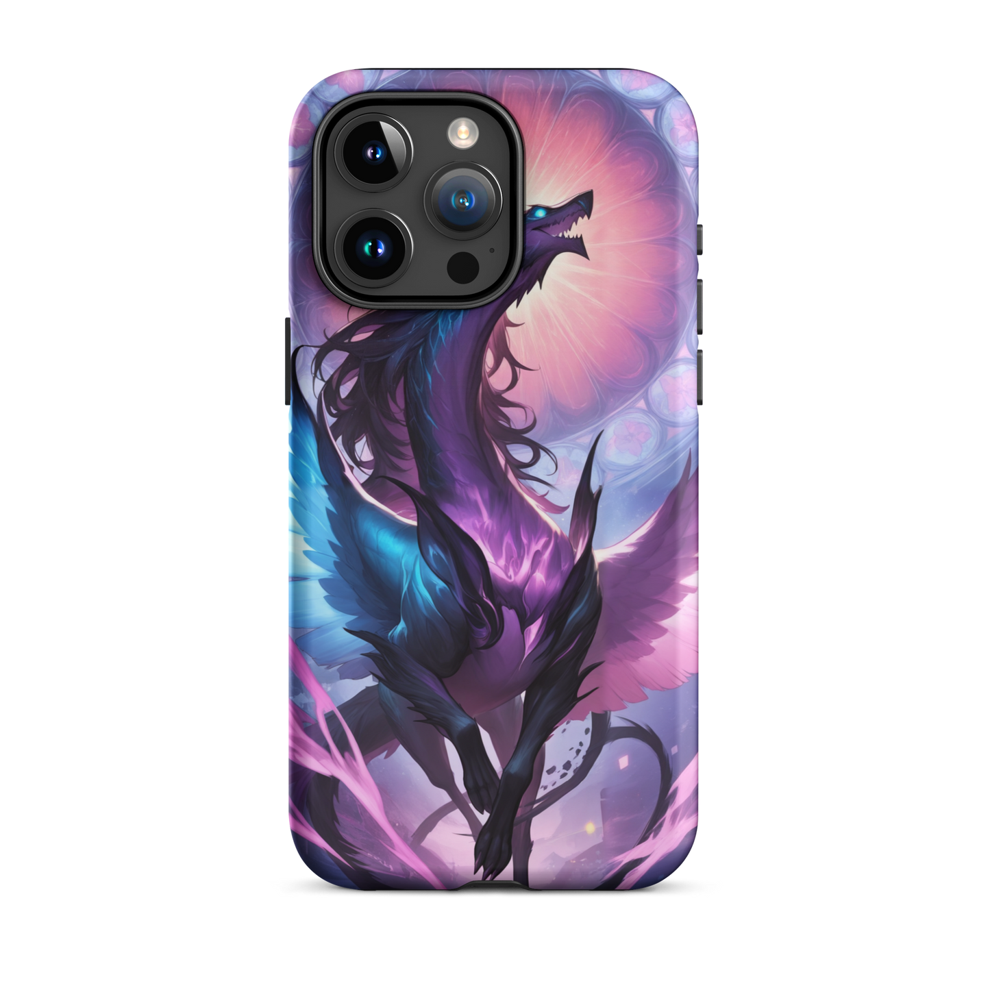 Coque iPhone® dragon ténébreux - iPhone 15 Pro Max - Double Couche Rigide - SoulCase