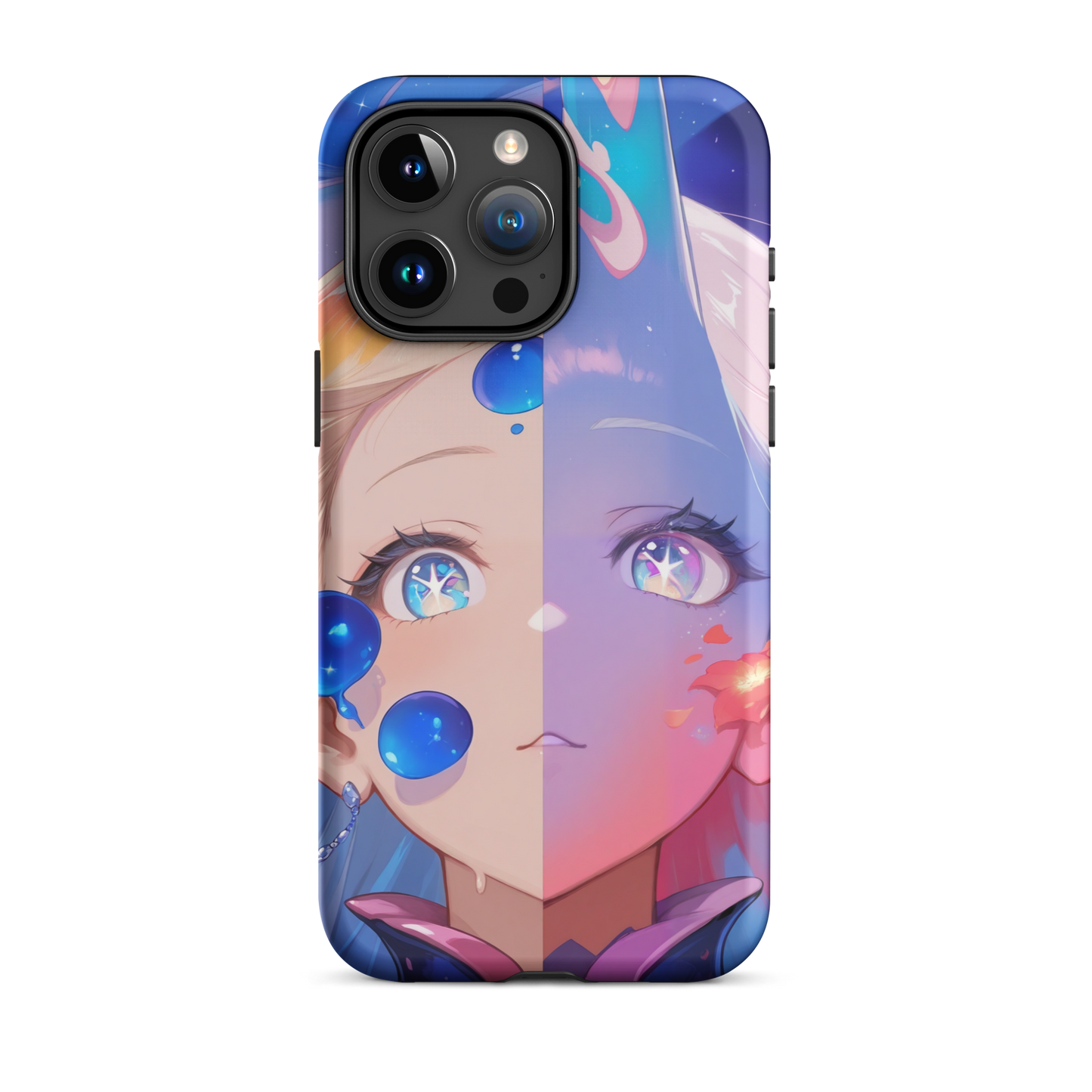 Coque iPhone® fille aqua - iPhone 15 Pro Max - Double Couche Rigide - SoulCase