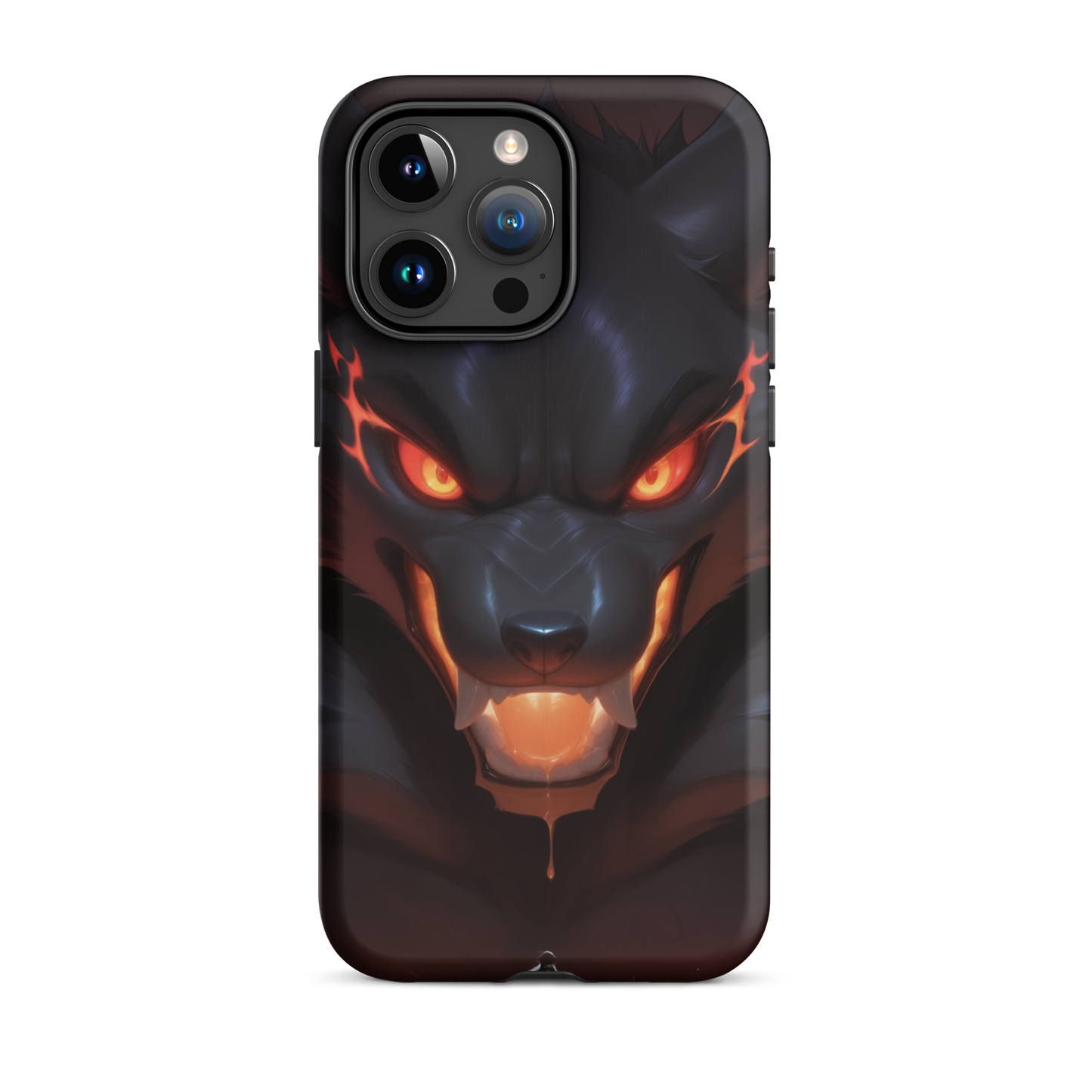 Coque iPhone® cerbère de feu - iPhone 15 Pro Max - Double Couche Rigide - SoulCase