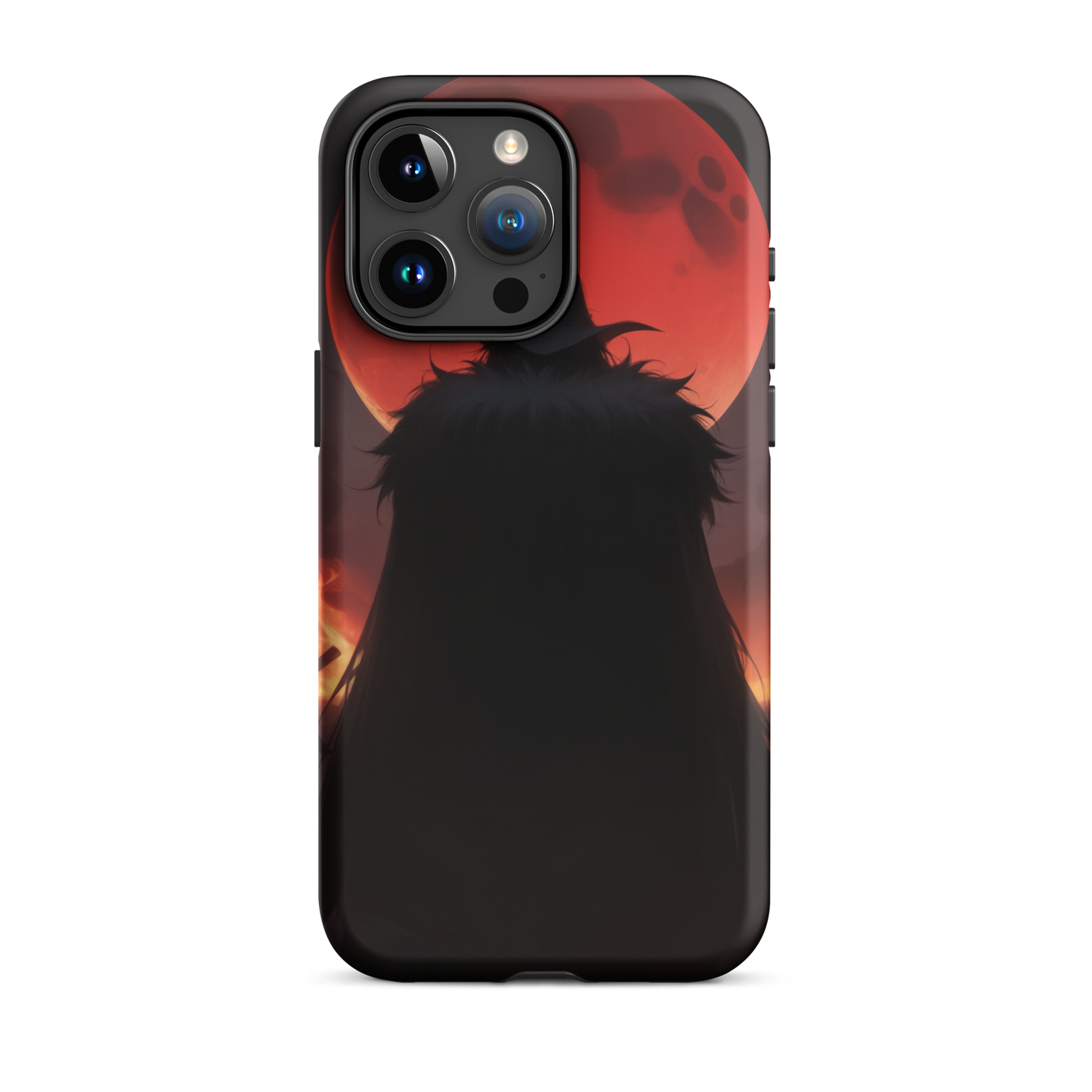 Coque iPhone® ombre de la lune rouge - iPhone 15 Pro Max - Double Couche Rigide - SoulCase