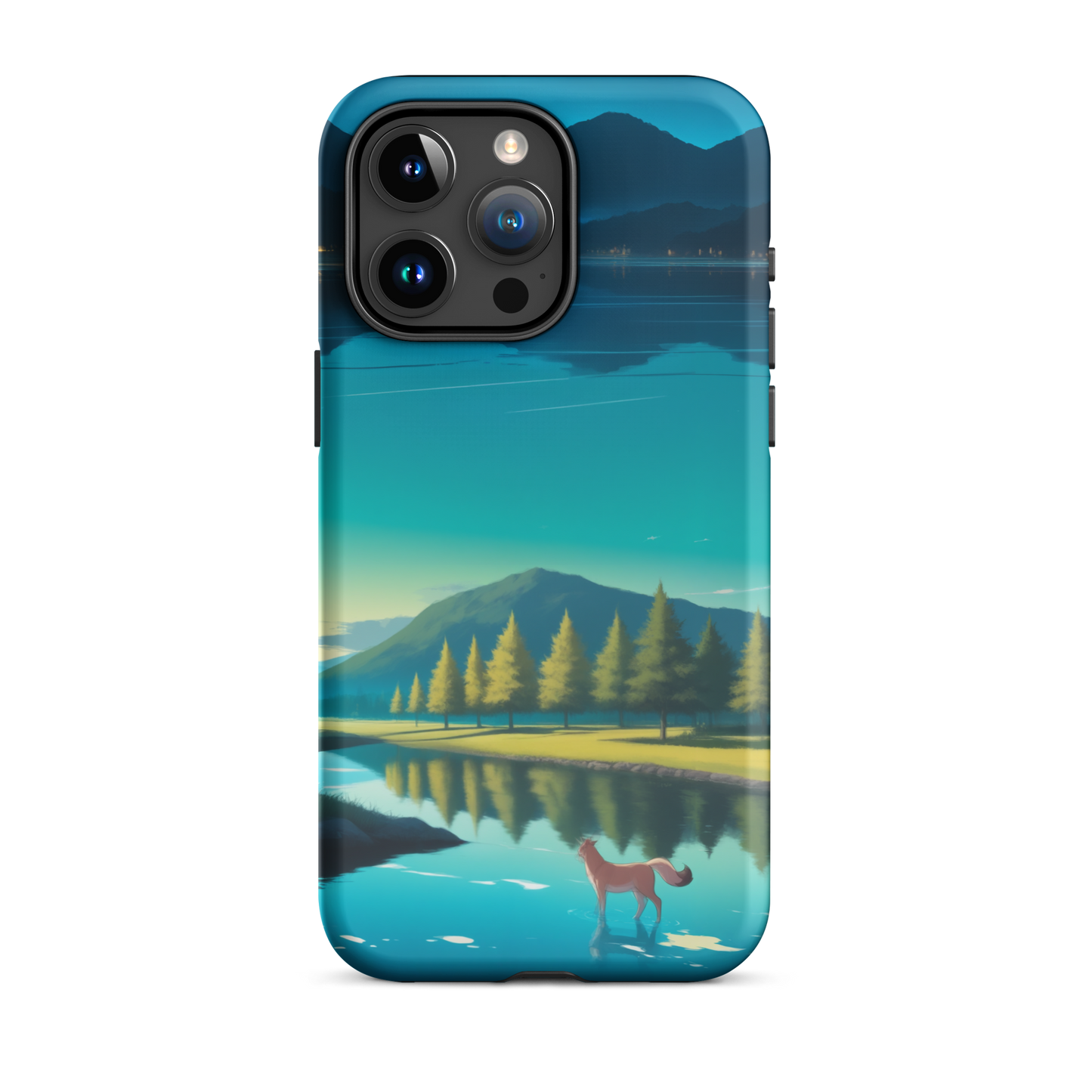 Coque iPhone® Mondes Miroirs - iPhone 15 Pro Max - Double Couche Rigide - SoulCase