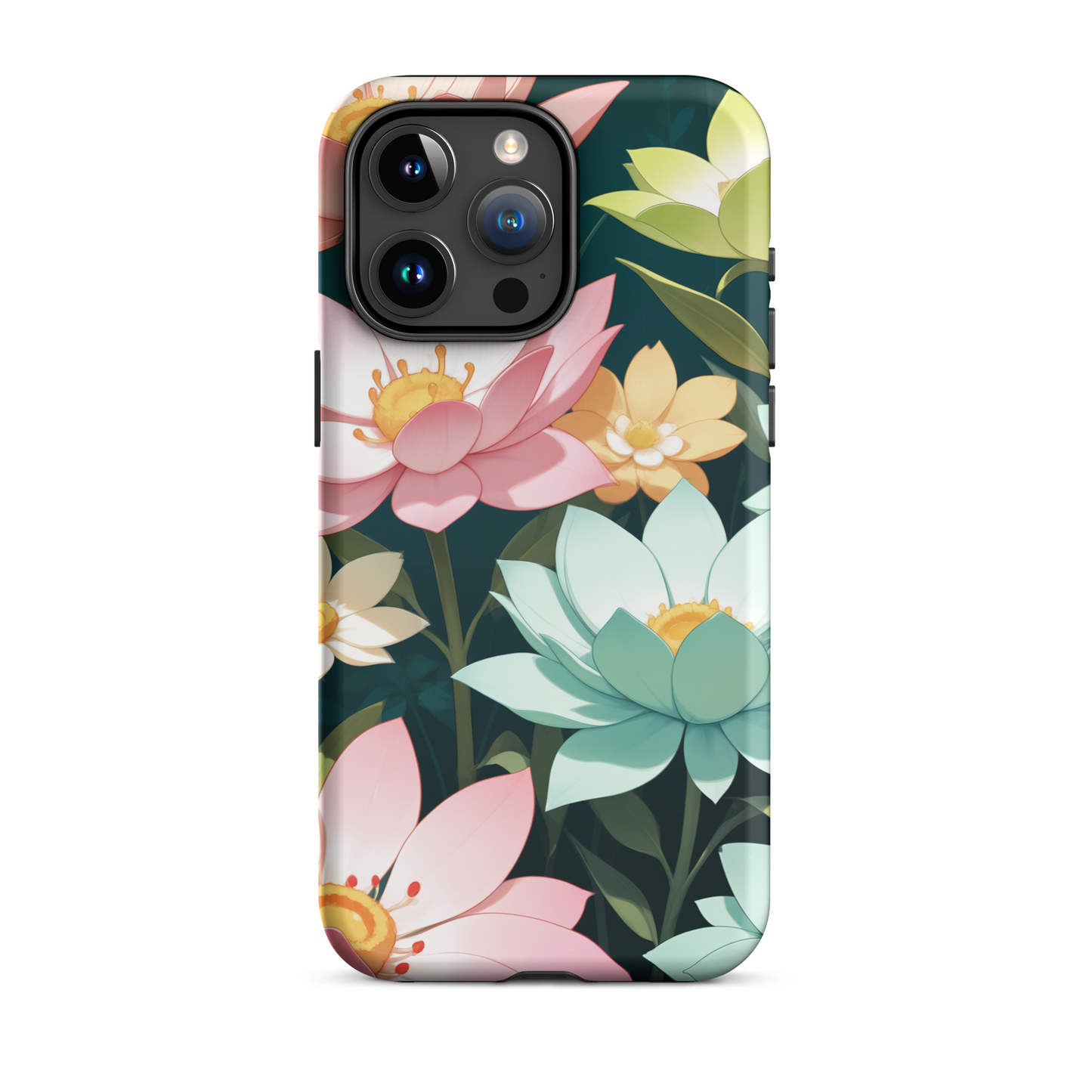 Coque iPhone® Jardin Fleuri - iPhone 15 Pro Max - Double Couche Rigide - SoulCase