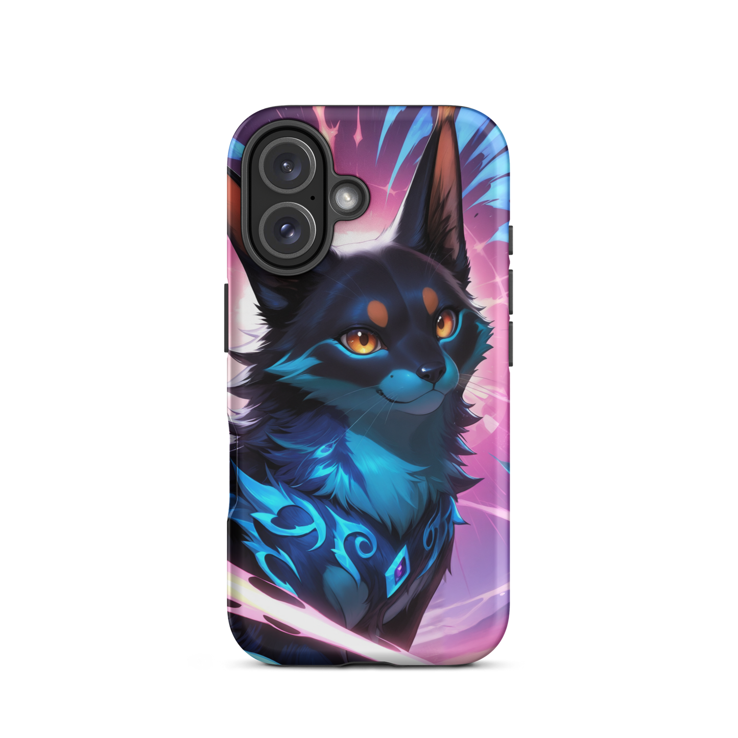 Coque iPhone® chat ténébreux - iPhone 16 - Double Couche Rigide - SoulCase