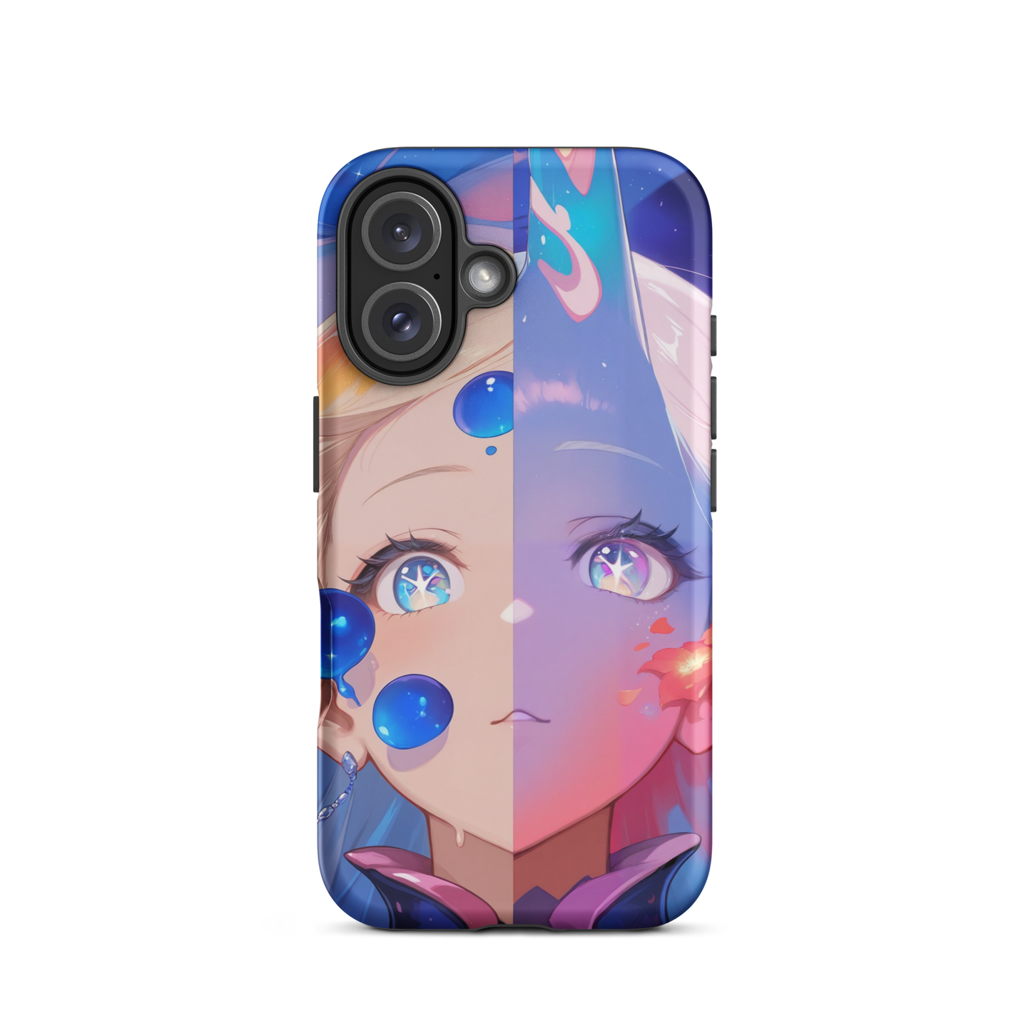 Coque iPhone® fille aqua - iPhone 16 - Double Couche Rigide - SoulCase
