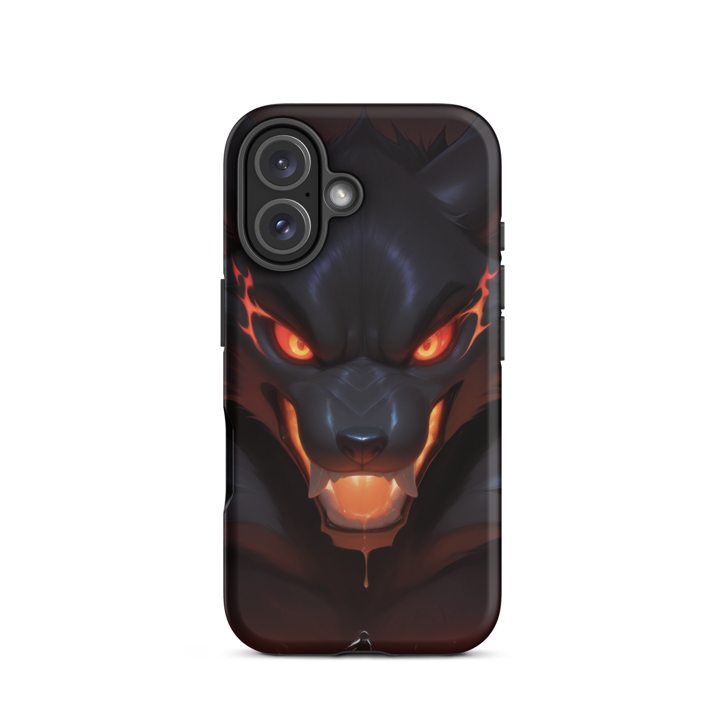 Coque iPhone® cerbère de feu - iPhone 16 - Double Couche Rigide - SoulCase