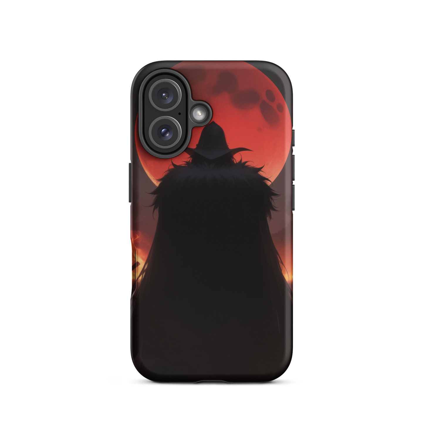 Coque iPhone® ombre de la lune rouge - iPhone 16 - Double Couche Rigide - SoulCase