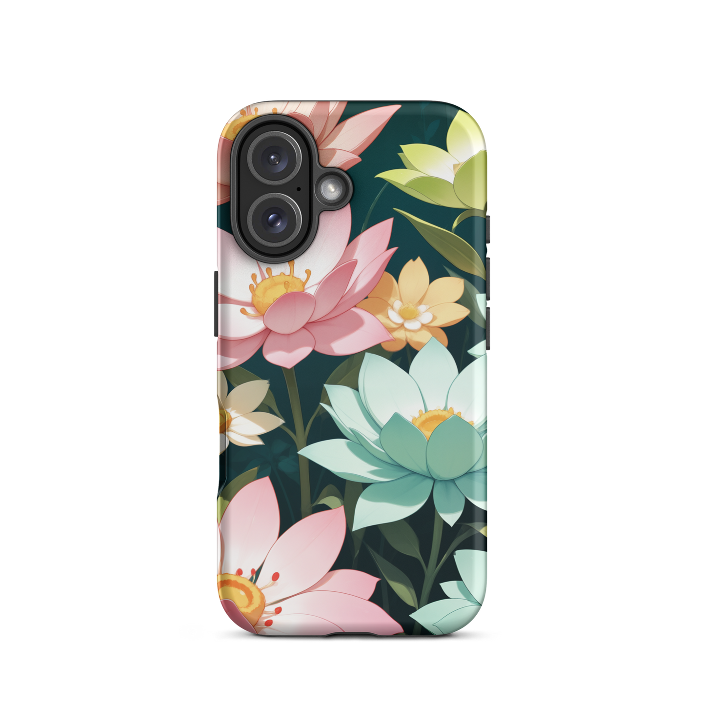 Coque iPhone® Jardin Fleuri - iPhone 16 - Double Couche Rigide - SoulCase