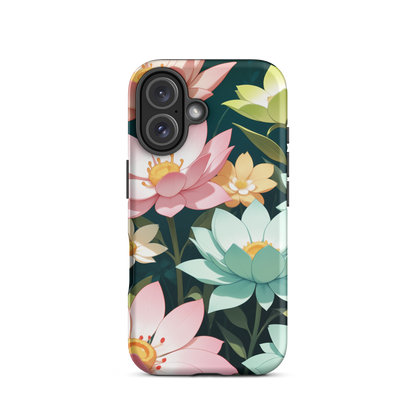 Coque iPhone® Jardin Fleuri - iPhone 16 - Double Couche Rigide - SoulCase