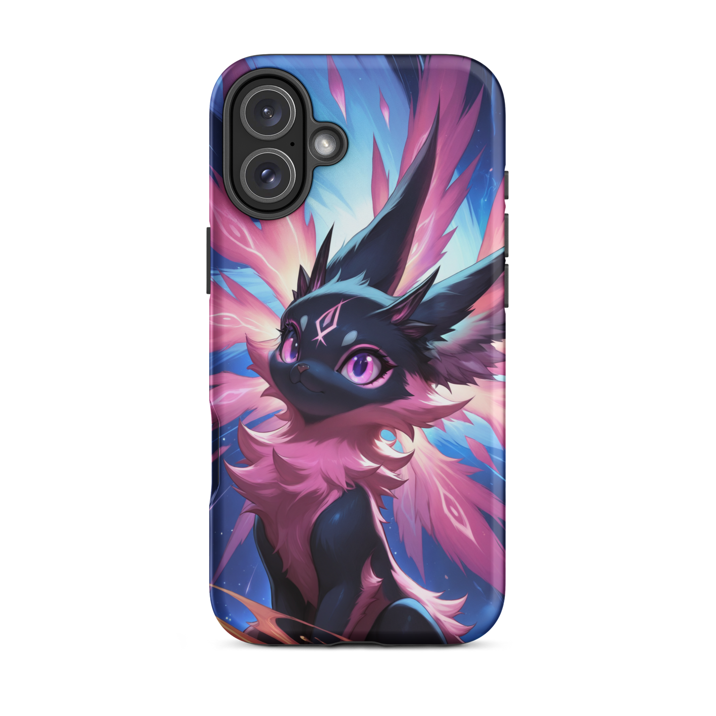 Coque iPhone® chat duveteux - iPhone 16 Plus - Double Couche Rigide - SoulCase
