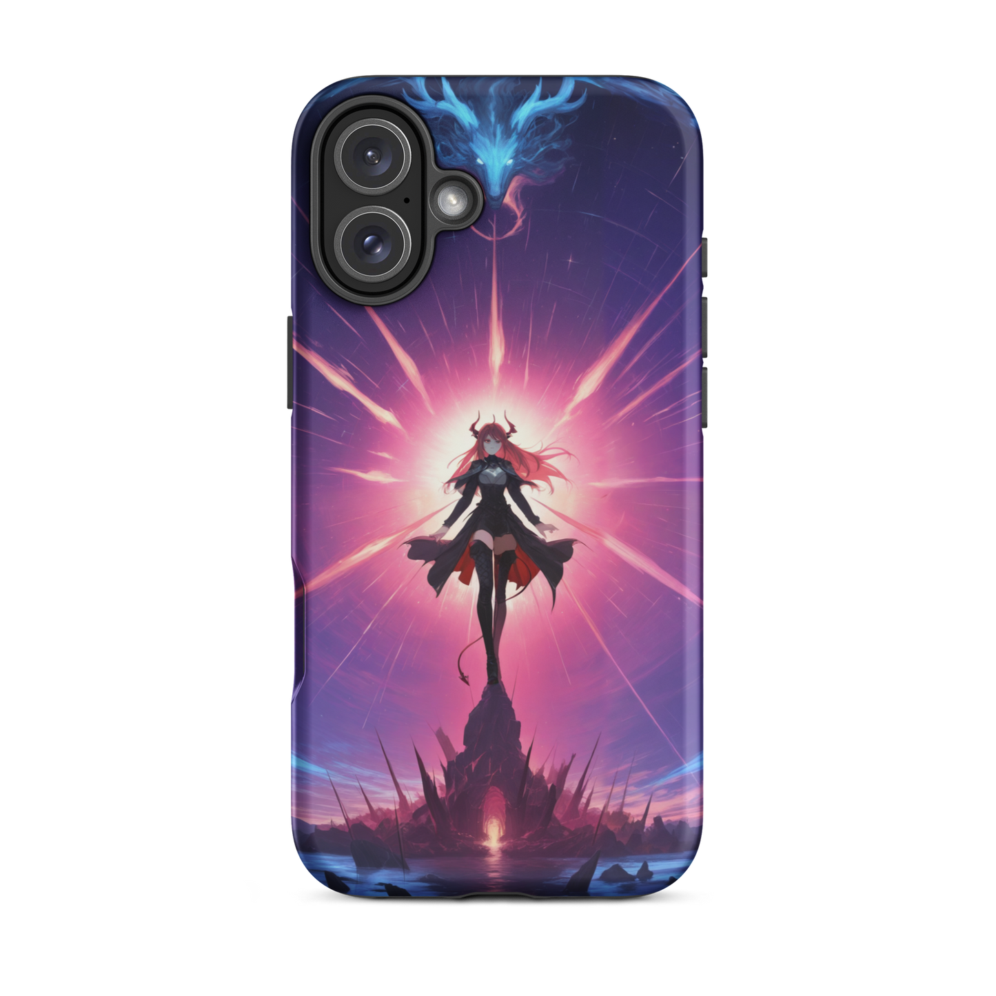 Coque iPhone® princesse ténébreuse - iPhone 16 Plus - Double Couche Rigide - SoulCase