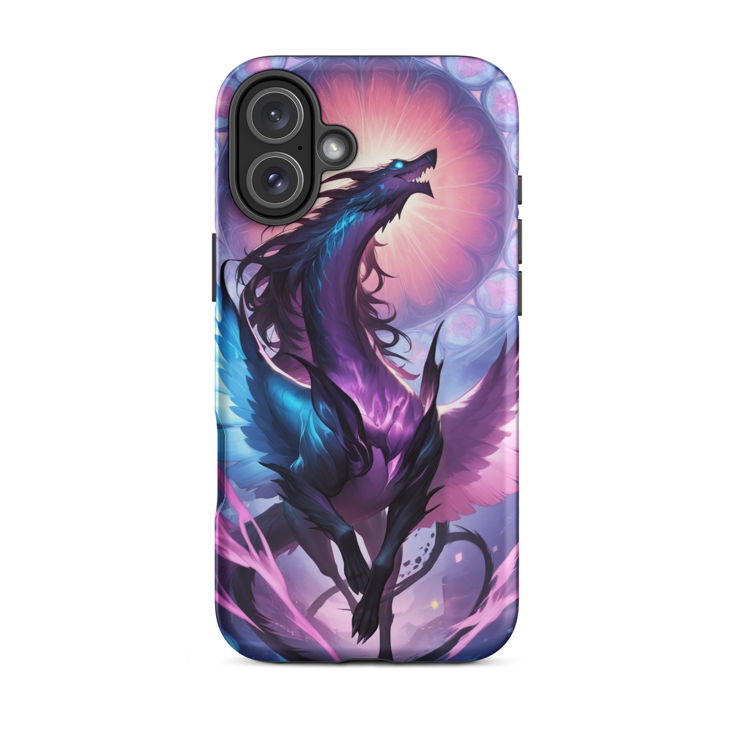 Coque iPhone® dragon ténébreux - iPhone 16 Plus - Double Couche Rigide - SoulCase
