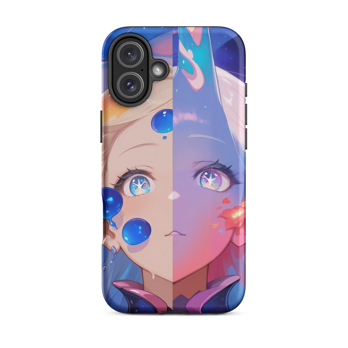 Coque iPhone® fille aqua - iPhone 16 Plus - Double Couche Rigide - SoulCase