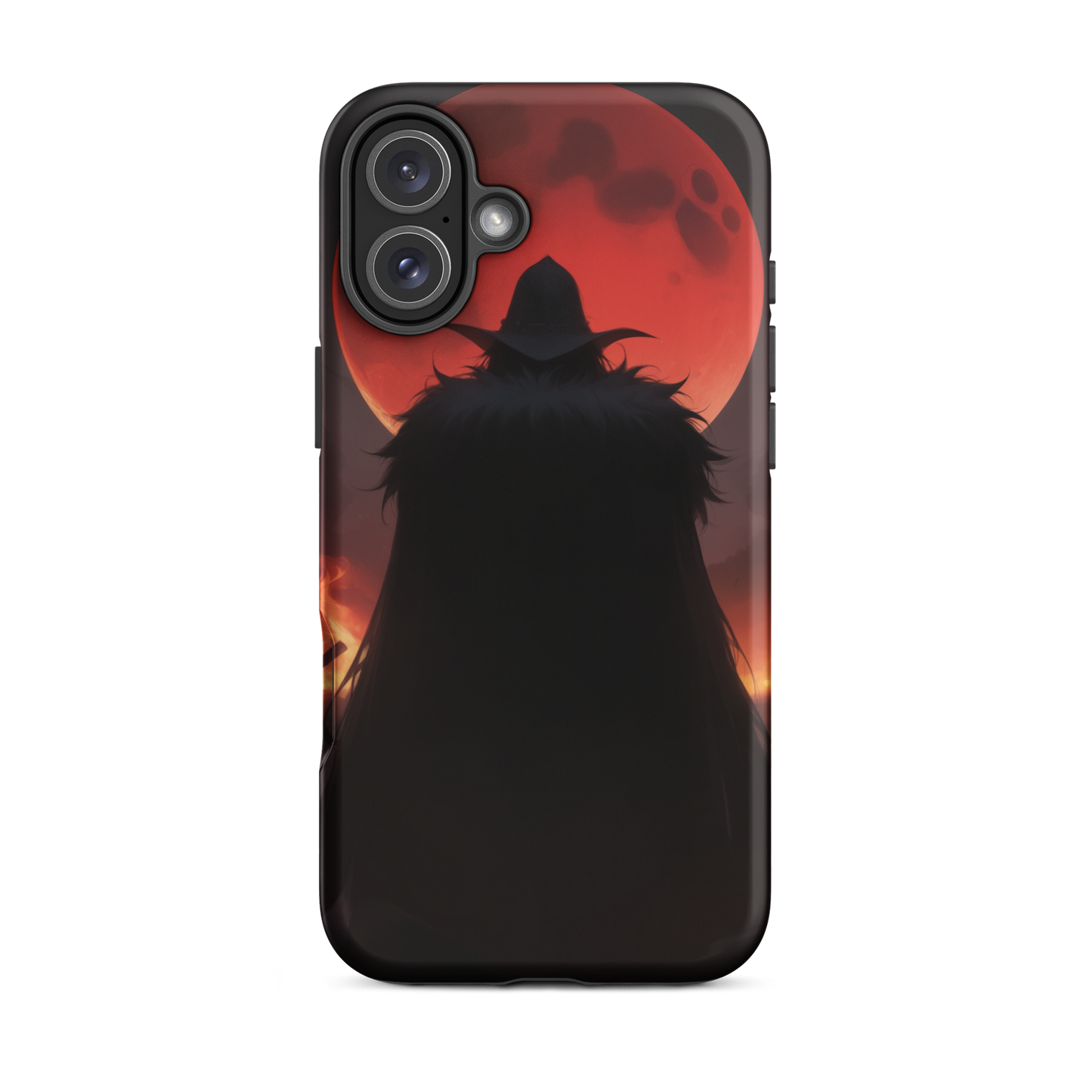 Coque iPhone® ombre de la lune rouge - iPhone 16 Plus - Double Couche Rigide - SoulCase