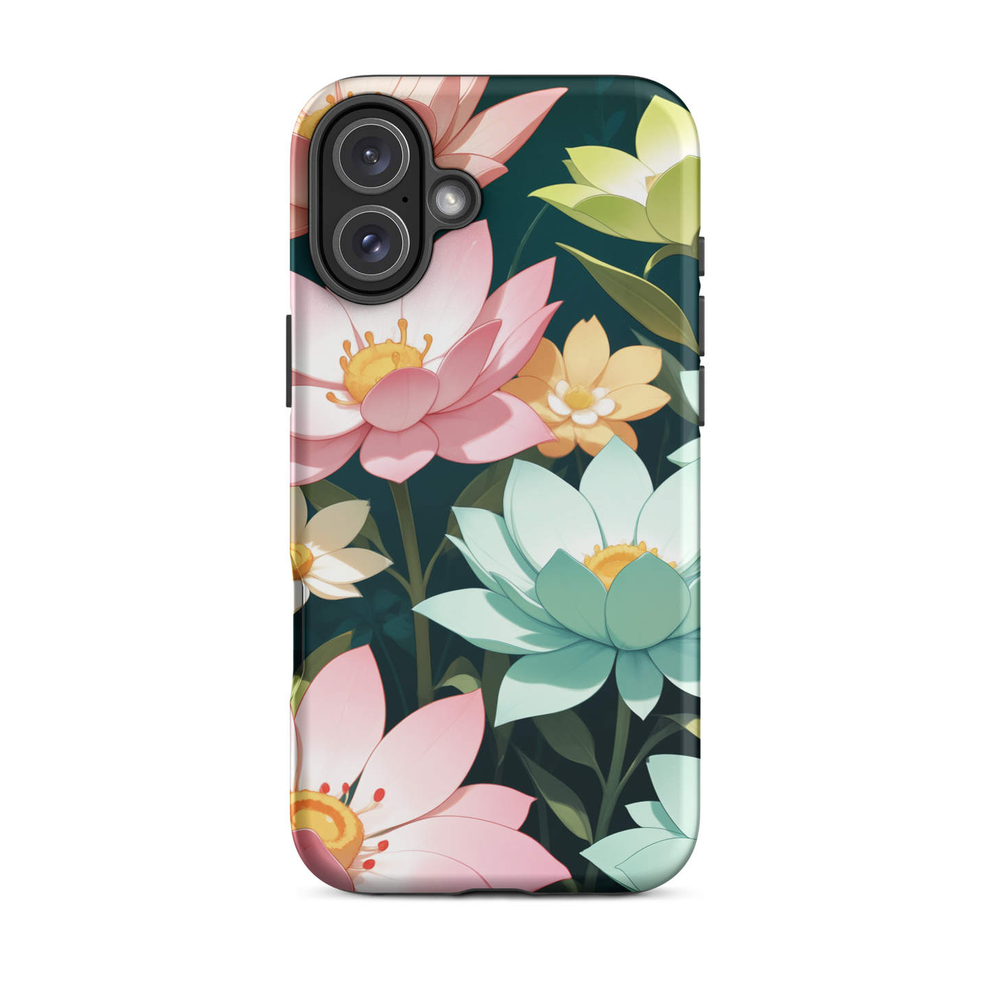 Coque iPhone® Jardin Fleuri - iPhone 16 Plus - Double Couche Rigide - SoulCase