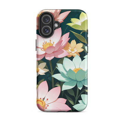 Coque iPhone® Jardin Fleuri - iPhone 16 Plus - Double Couche Rigide - SoulCase