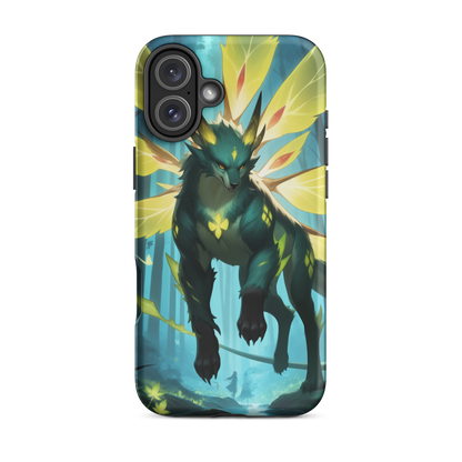 Coque iPhone® Jaguar Papillonnant - iPhone 16 Plus - Double Couche Rigide - SoulCase