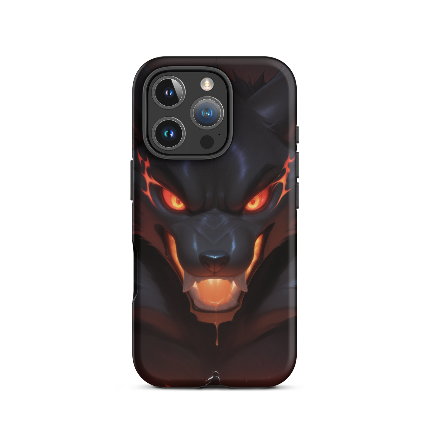 Coque iPhone® cerbère de feu - iPhone 16 Pro - Double Couche Rigide - SoulCase