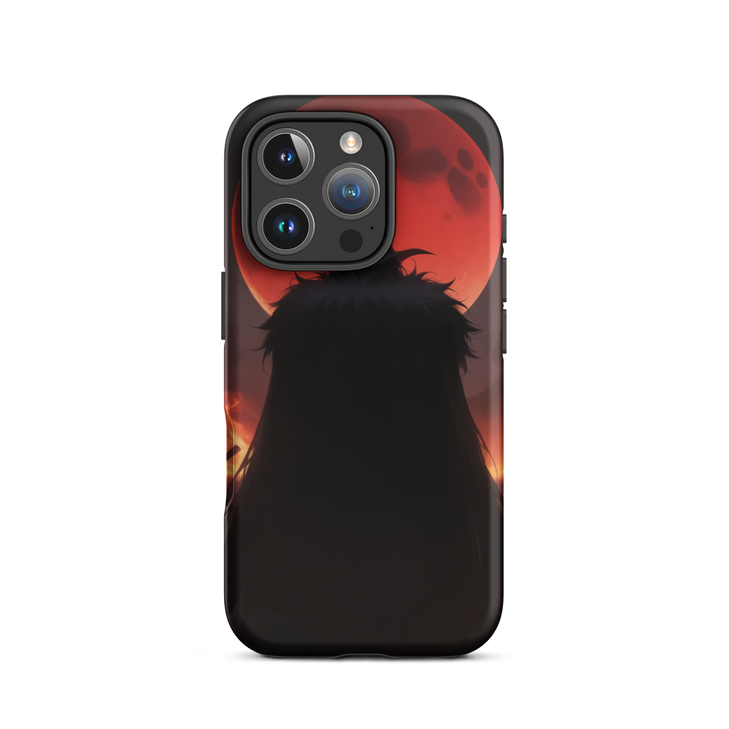 Coque iPhone® ombre de la lune rouge - iPhone 16 Pro - Double Couche Rigide - SoulCase