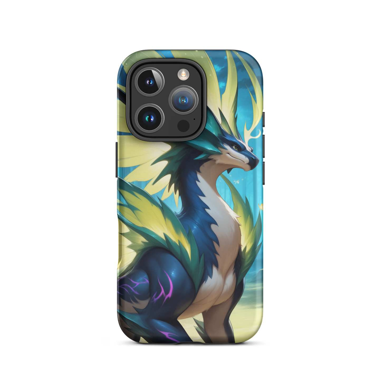 Coque iPhone® Dragon Sylvestre - iPhone 16 Pro - Double Couche Rigide - SoulCase