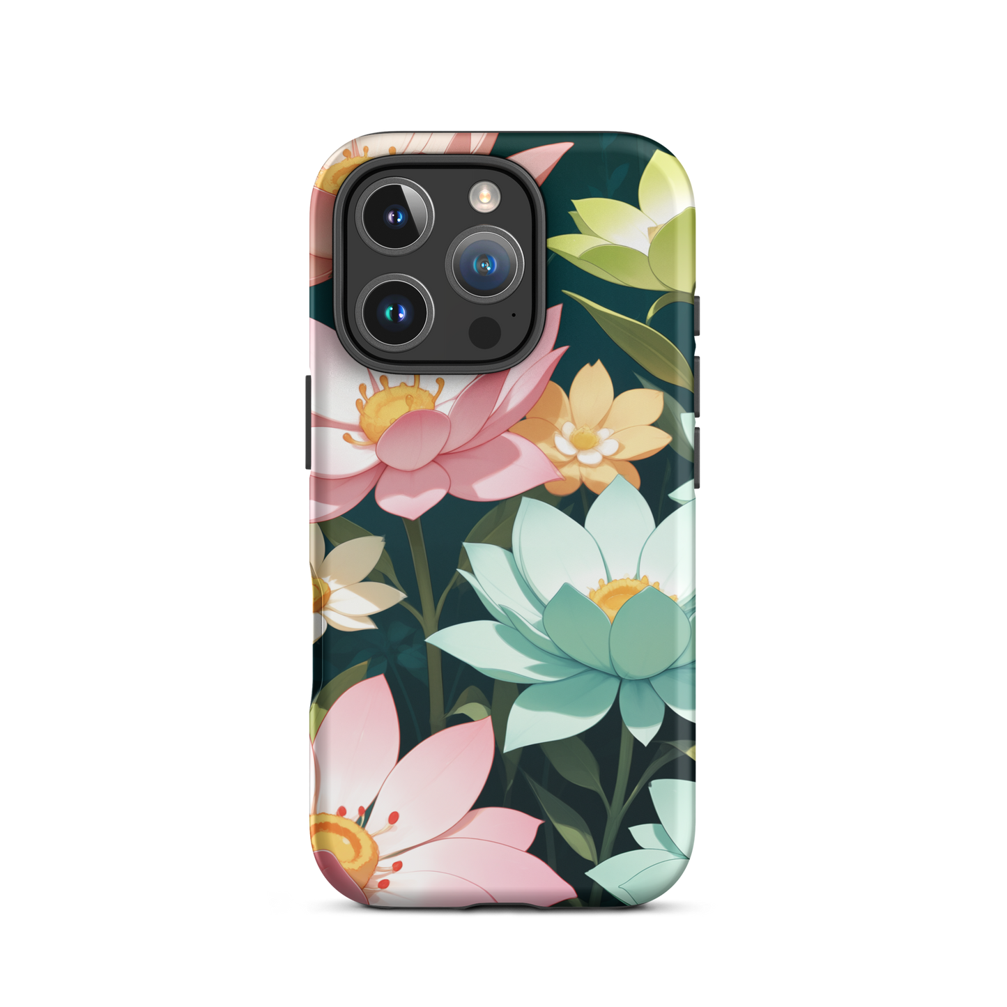 Coque iPhone® Jardin Fleuri - iPhone 16 Pro - Double Couche Rigide - SoulCase