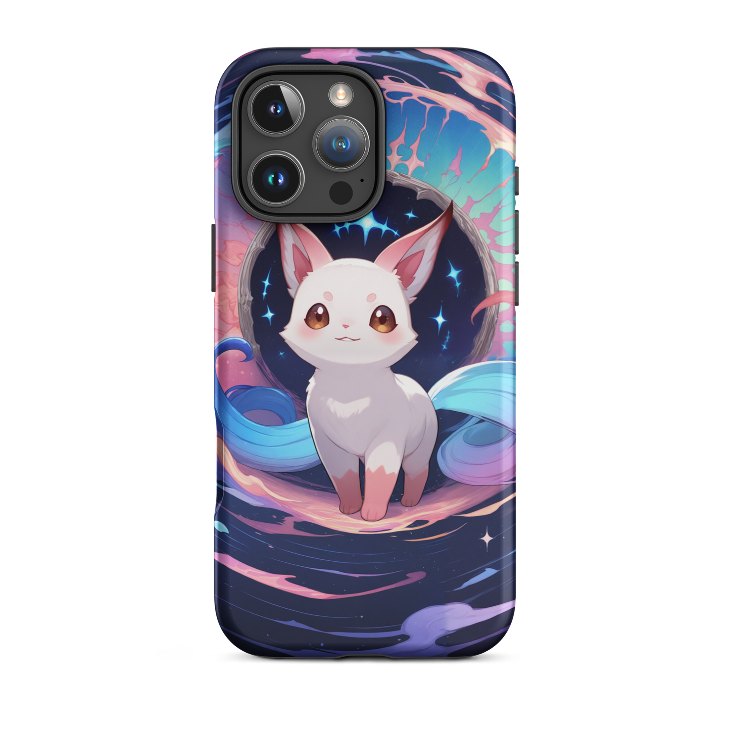 Coque iPhone® chat fantastique - iPhone 16 Pro Max - Double Couche Rigide - SoulCase