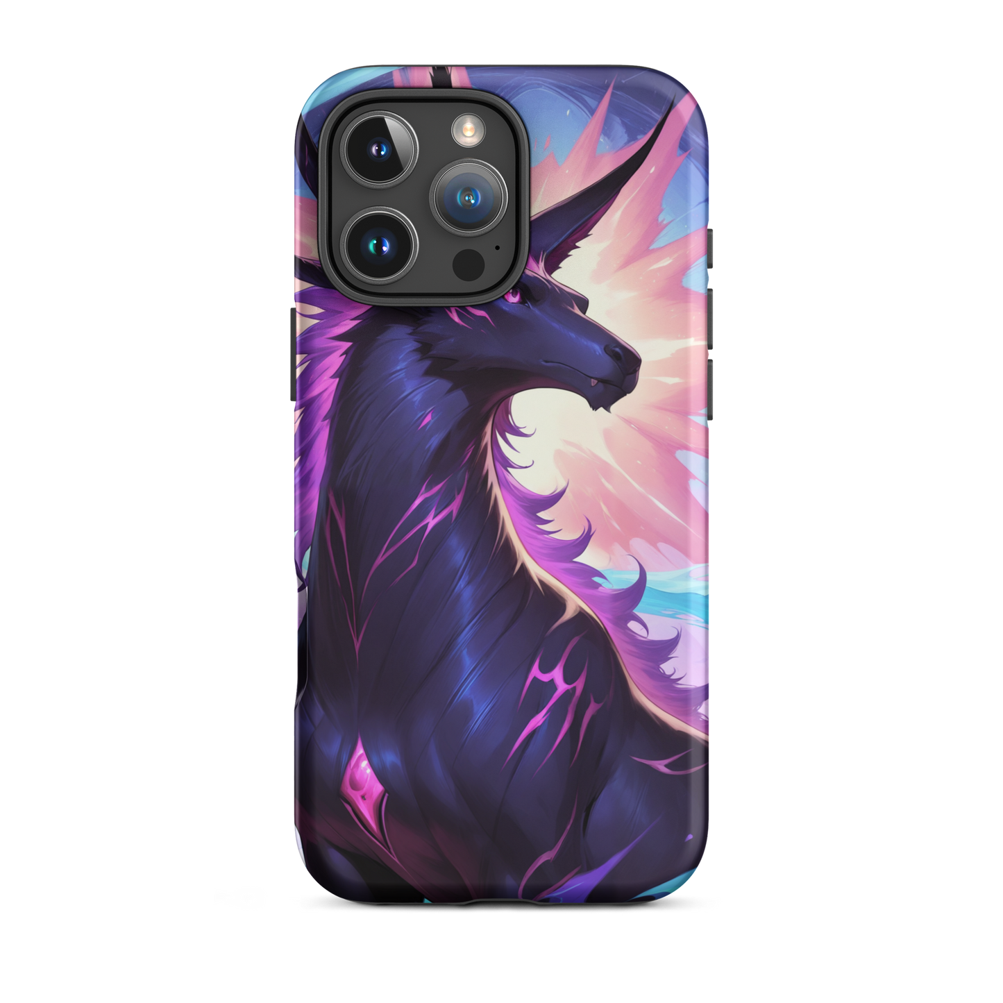 Coque iPhone® cheval ténébreux - iPhone 16 Pro Max - Double Couche Rigide - SoulCase