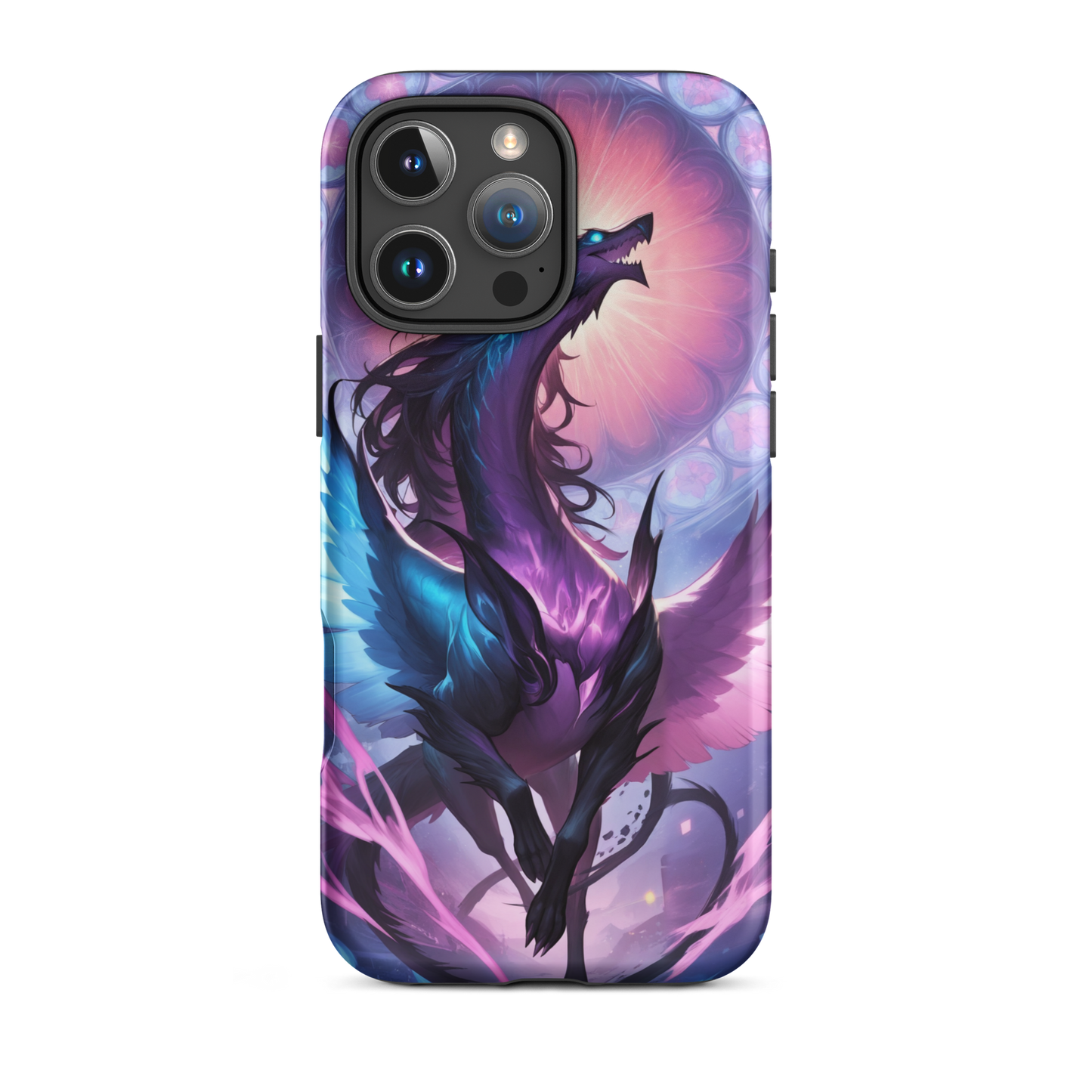 Coque iPhone® dragon ténébreux - iPhone 16 Pro Max - Double Couche Rigide - SoulCase