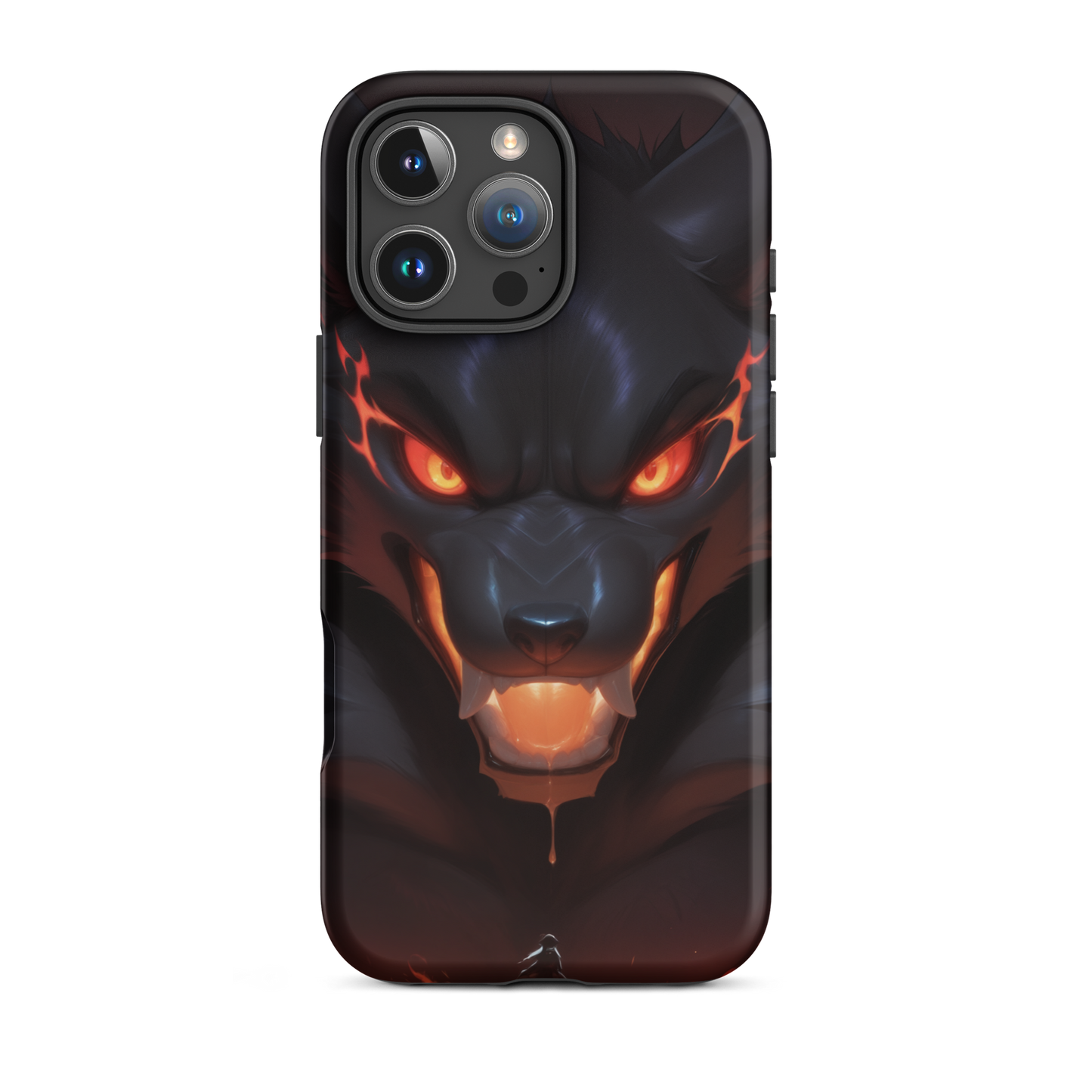 Coque iPhone® cerbère de feu - iPhone 16 Pro Max - Double Couche Rigide - SoulCase