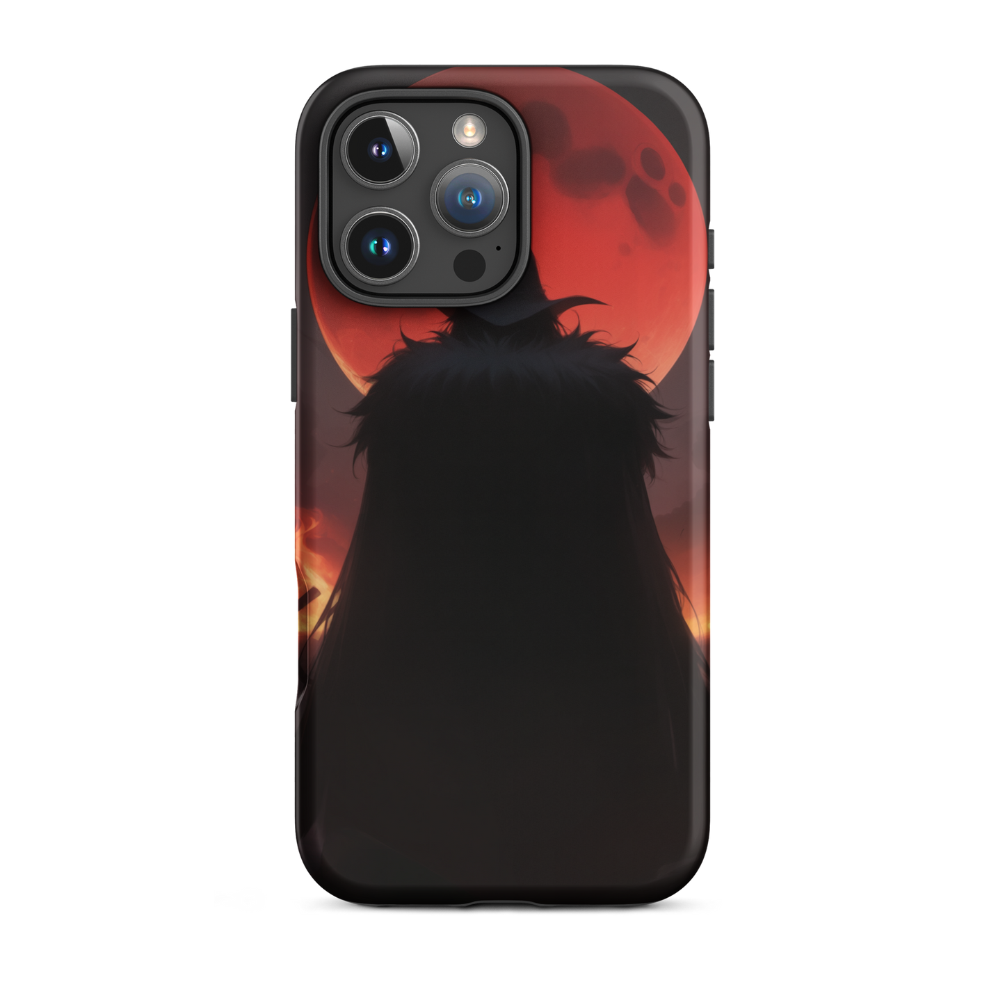 Coque iPhone® ombre de la lune rouge - iPhone 16 Pro Max - Double Couche Rigide - SoulCase