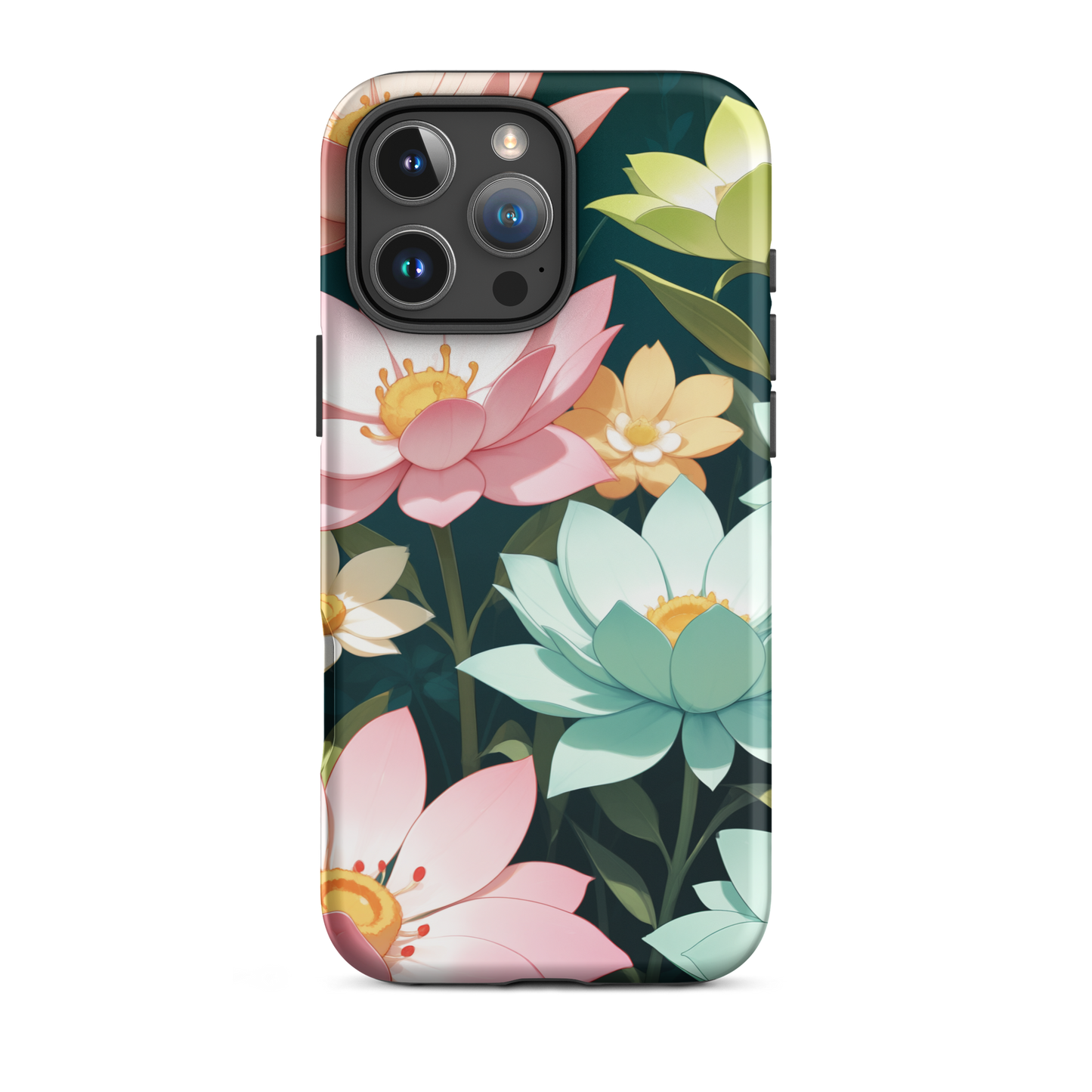 Coque iPhone® Jardin Fleuri - iPhone 16 Pro Max - Double Couche Rigide - SoulCase