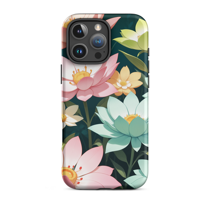 Coque iPhone® Jardin Fleuri - iPhone 16 Pro Max - Double Couche Rigide - SoulCase