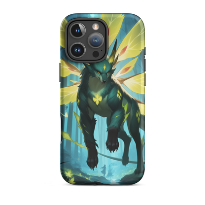 Coque iPhone® Jaguar Papillonnant - iPhone 16 Pro Max - Double Couche Rigide - SoulCase