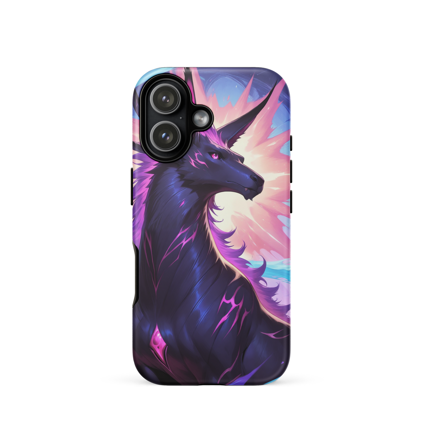 Coque iPhone® cheval ténébreux - iPhone 17 - Double Couche Rigide - SoulCase