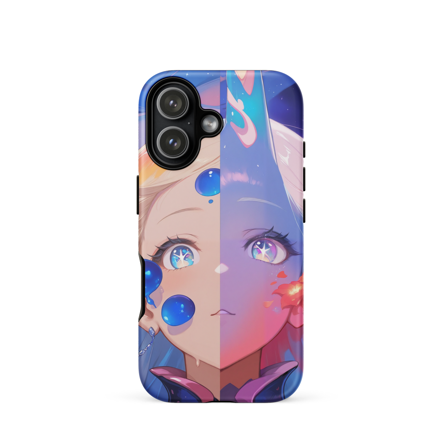 Coque iPhone® fille aqua - iPhone 17 - Double Couche Rigide - SoulCase
